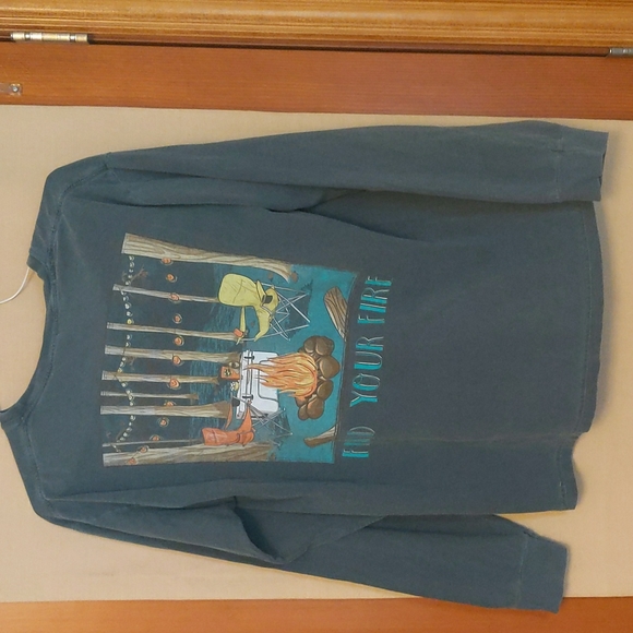 Anna Grace Outdoor Camping Themed Long Sleeve Green T-Shirt Size Medium - Picture 2 of 9